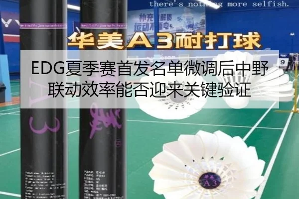 EDG夏季赛首发名单微调后中野联动效率能否迎来关键验证